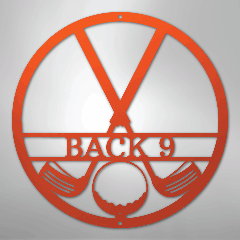 My Easy Monogram Steel Sign Orange / 24" Golf Club Monogram - Steel Sign