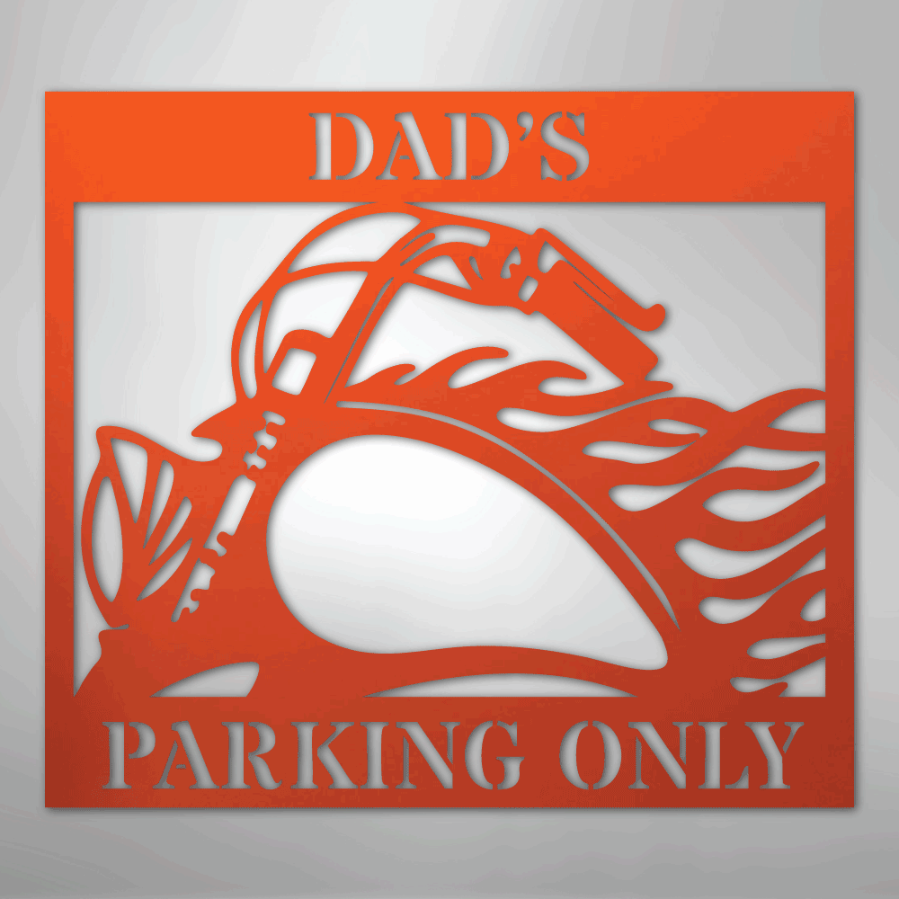 My Easy Monogram Steel Sign Orange / 24" Hog Parking - Steel Sign