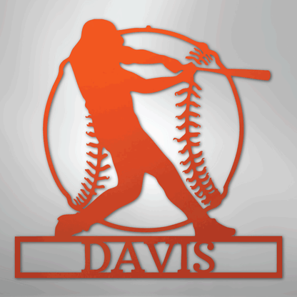 My Easy Monogram Steel Sign Orange / 24" Home Run Monogram - Metal Sign