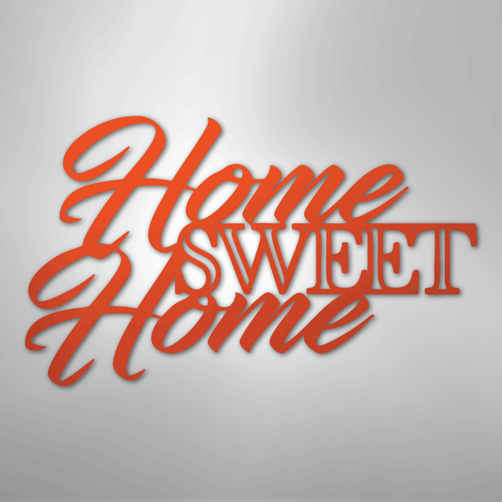 My Easy Monogram Steel Sign Orange / 24" Home Sweet Home - Steel Sign