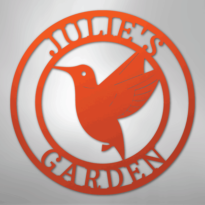 My Easy Monogram Steel Sign Orange / 24" Humming Bird Monogram - Steel Sign