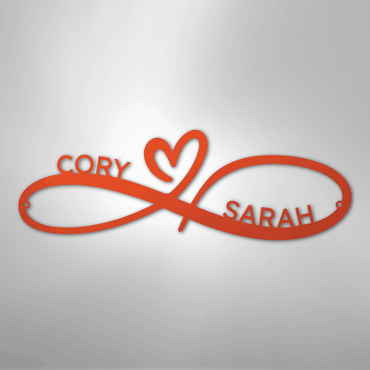 My Easy Monogram Steel Sign Orange / 24" Infinity Couples Monogram - Steel Sign