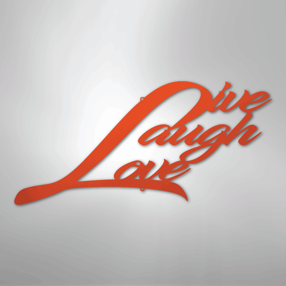 My Easy Monogram Steel Sign Orange / 24" Live Laugh Love - Steel Sign
