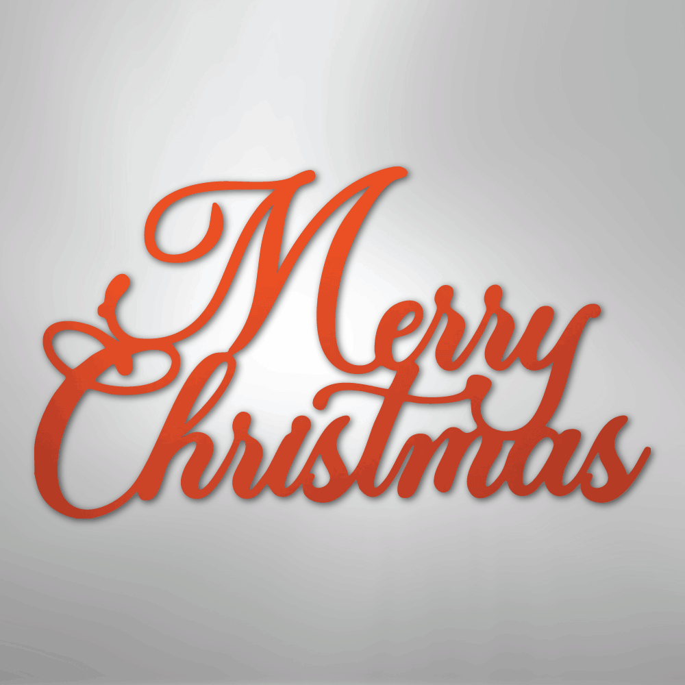 My Easy Monogram Steel Sign Orange / 24" Merry Christmas Script - Steel Sign
