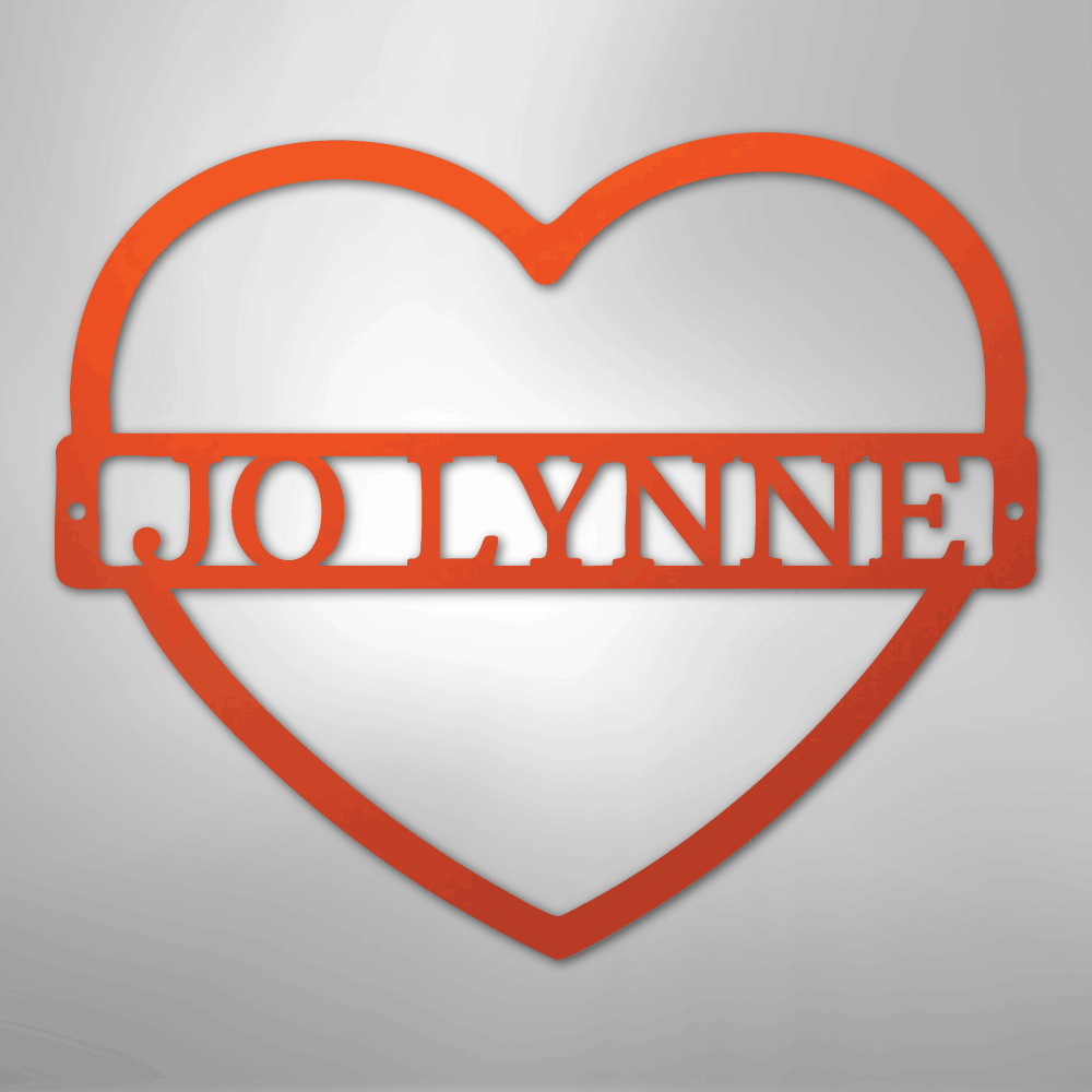 My Easy Monogram Steel Sign Orange / 24" Mother's Love Monogram - Steel Sign