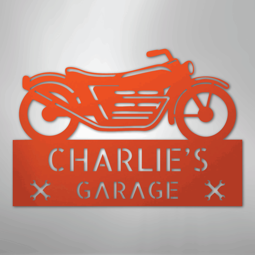 My Easy Monogram Steel Sign Orange / 24" Motorcycle Adventure Monogram - Steel Sign