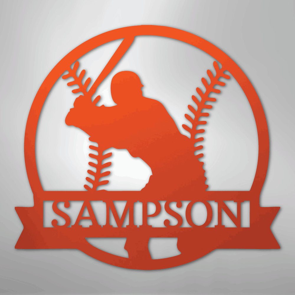 My Easy Monogram Steel Sign Orange / 24" On Deck Monogram - Metal Sign