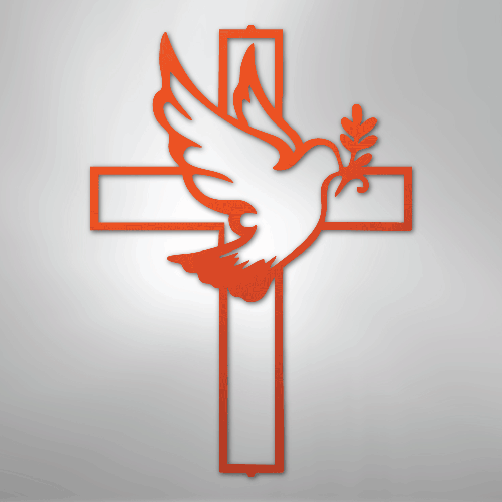My Easy Monogram Steel Sign Orange / 24" Peaceful Dove - Steel Sign