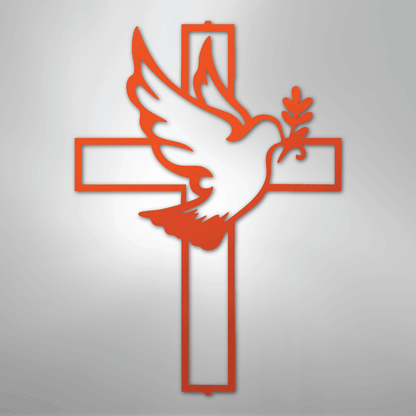 My Easy Monogram Steel Sign Orange / 24" Peaceful Dove - Steel Sign