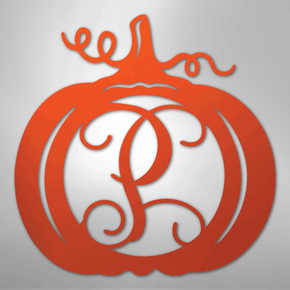 My Easy Monogram Steel Sign Orange / 24" Pumpkin Initial Monogram - Steel Sign