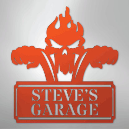 My Easy Monogram Steel Sign Orange / 24" Rough Ride Monogram - Steel Sign