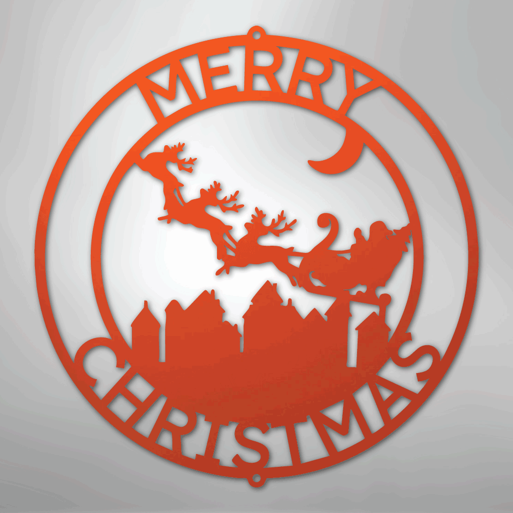 My Easy Monogram Steel Sign Orange / 24" Santas  Delivery Monogram- Steel Sign