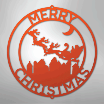 My Easy Monogram Steel Sign Orange / 24" Santas  Delivery Monogram- Steel Sign