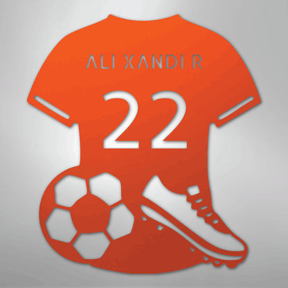 My Easy Monogram Steel Sign Orange / 24" Soccer Jersey Monogram - Steel Sign