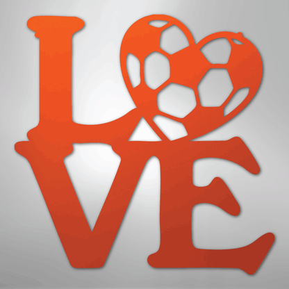 My Easy Monogram Steel Sign Orange / 24" Soccer Love - Steel Sign