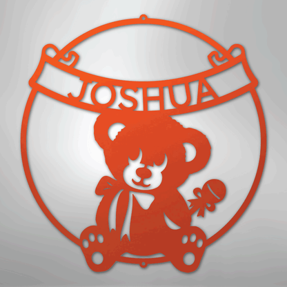 My Easy Monogram Steel Sign Orange / 24" Teddy Banner Monogram - Steel Sign