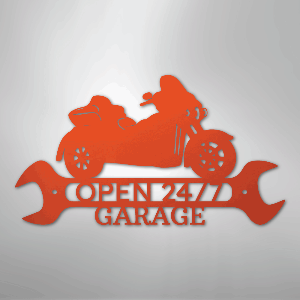 My Easy Monogram Steel Sign Orange / 24" Trike Shop Monogram - Steel Sign