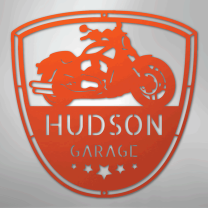 My Easy Monogram Steel Sign Orange / 24" Two Wheels Move The Soul Monogram - Steel Sign