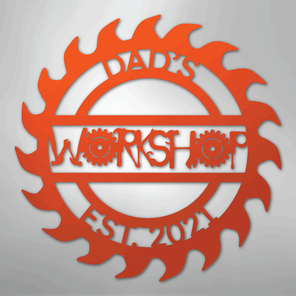 My Easy Monogram Steel Sign Orange / 24" Unique Workshop Monogram - Steel Sign