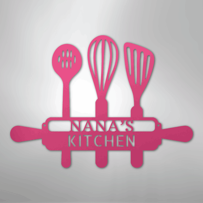 My Easy Monogram Steel Sign Pink / 12 Baker's Kitchen