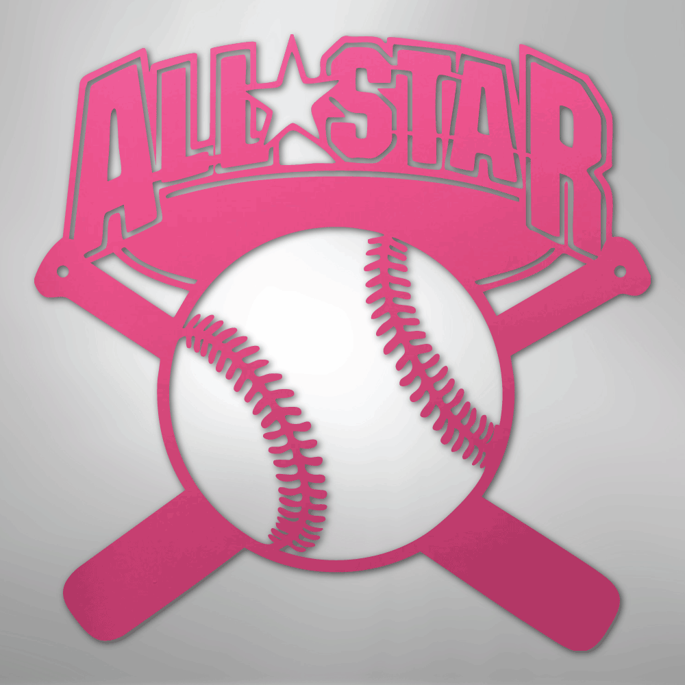 My Easy Monogram Steel Sign Pink / 24" All-Star - Metal Sign