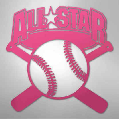 My Easy Monogram Steel Sign Pink / 24" All-Star - Metal Sign