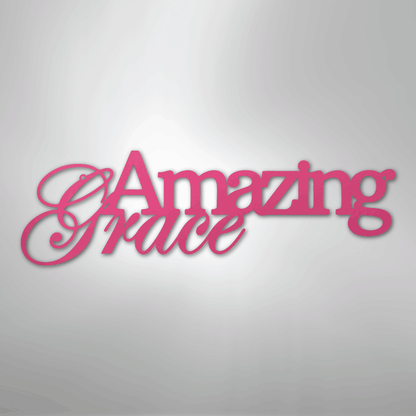 My Easy Monogram Steel Sign Pink / 24" Amazing Grace - Steel Sign