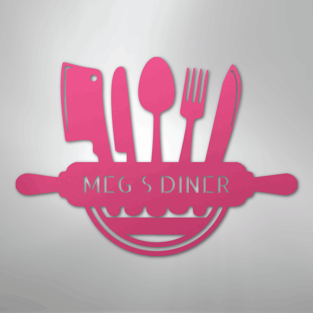 My Easy Monogram Steel Sign Pink / 24" Art in the Kitchen Monogram - Steel Sign