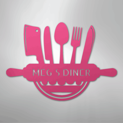 My Easy Monogram Steel Sign Pink / 24" Art in the Kitchen Monogram - Steel Sign
