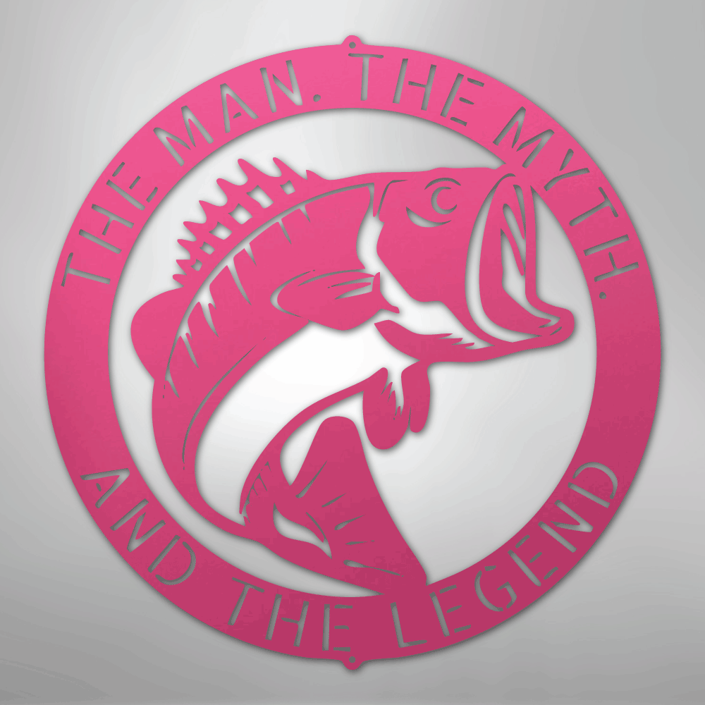 My Easy Monogram Steel Sign Pink / 24" Bass Monogram - Steel Sign