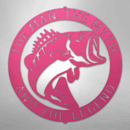 My Easy Monogram Steel Sign Pink / 24" Bass Monogram - Steel Sign