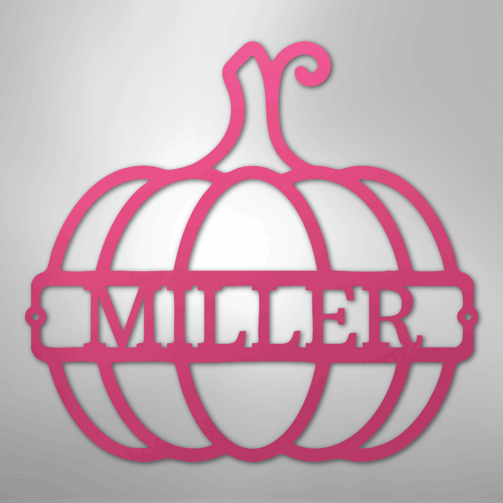 My Easy Monogram Steel Sign Pink / 24" Big Pumpkin Monogram - Steel Sign