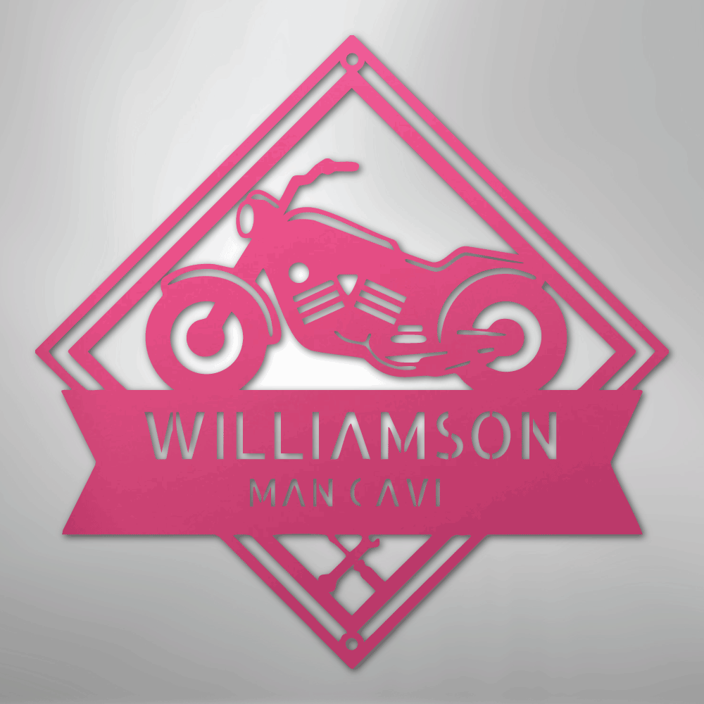My Easy Monogram Steel Sign Pink / 24" Born to Be Wild Monogram - Steel Sign