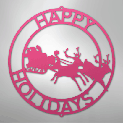 My Easy Monogram Steel Sign Pink / 24" Christmas Cheer Monogram - Steel Sign
