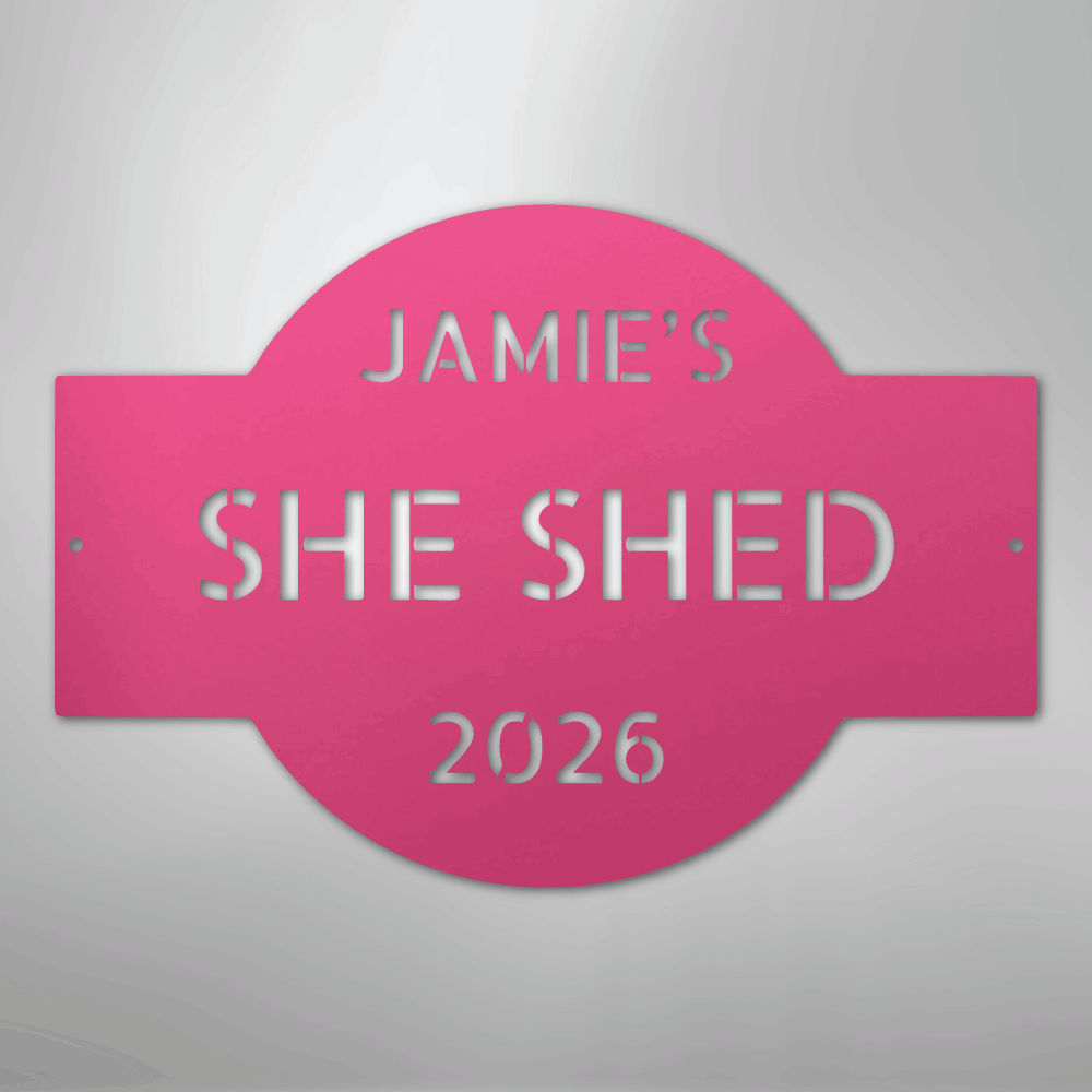 My Easy Monogram Steel Sign Pink / 24" Custom Plaque - Steel Sign