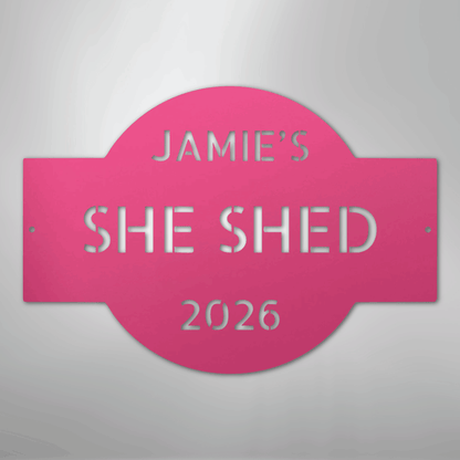 My Easy Monogram Steel Sign Pink / 24" Custom Plaque - Steel Sign