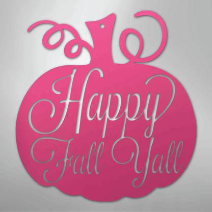 My Easy Monogram Steel Sign Pink / 24" Fall Pumpkin - Steel Sign