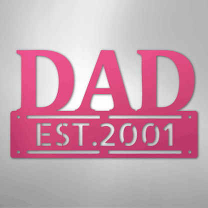 My Easy Monogram Steel Sign Pink / 24" Father's Day - Steel Sign