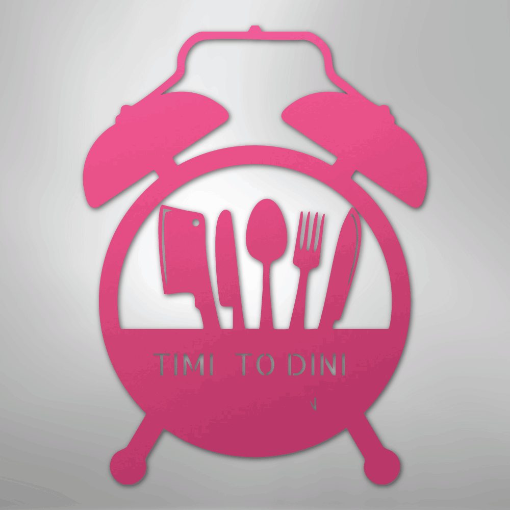 My Easy Monogram Steel Sign Pink / 24" Food Time Monogram - Steel Sign
