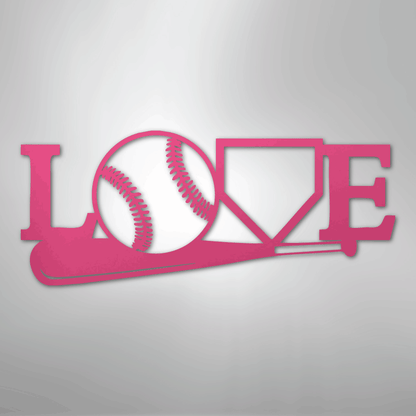 My Easy Monogram Steel Sign Pink / 24" For The Love Of The Game - Metal Sign