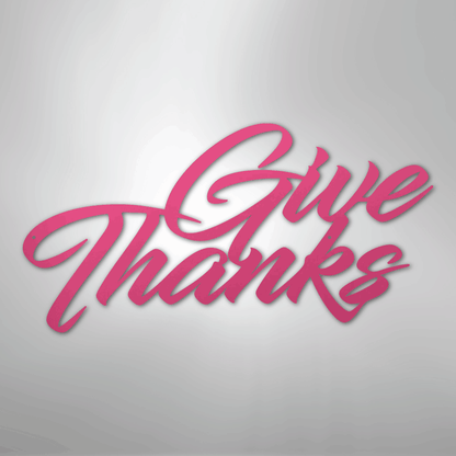 My Easy Monogram Steel Sign Pink / 24" Give Thanks - Steel Sign