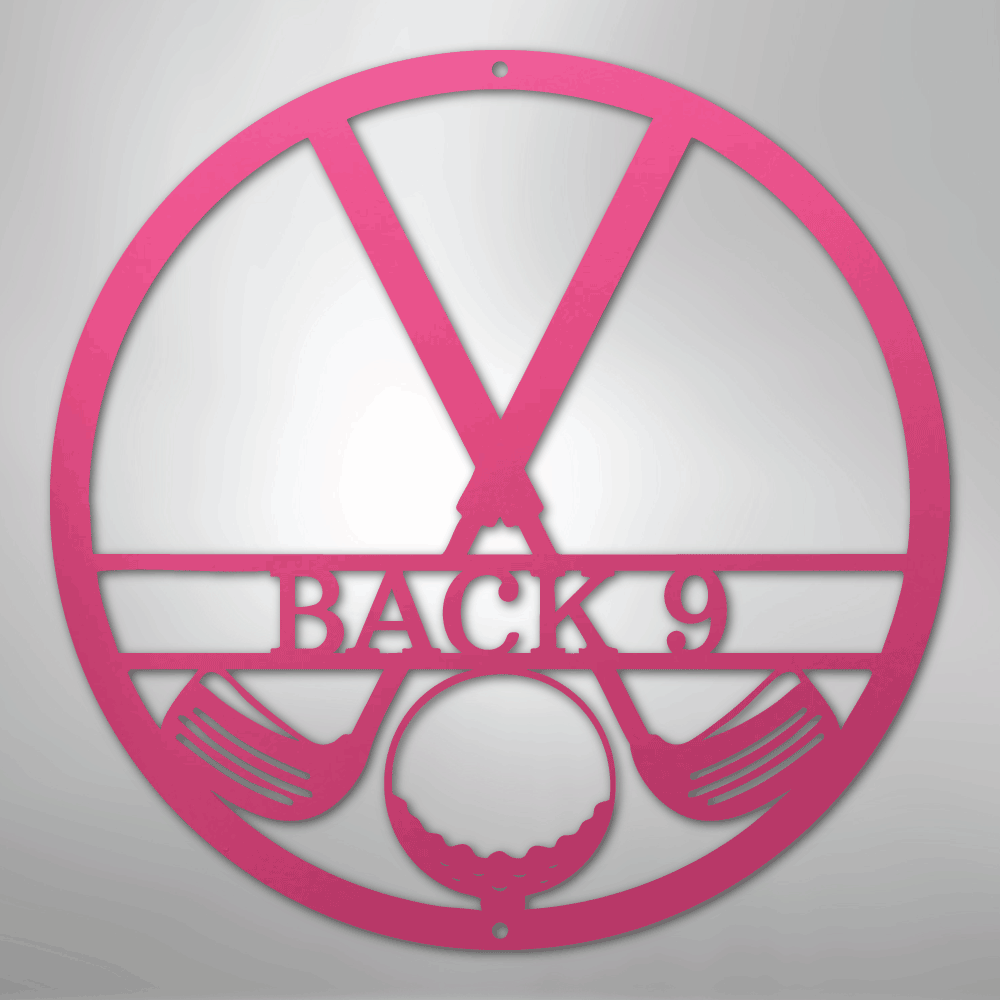 My Easy Monogram Steel Sign Pink / 24" Golf Club Monogram - Steel Sign