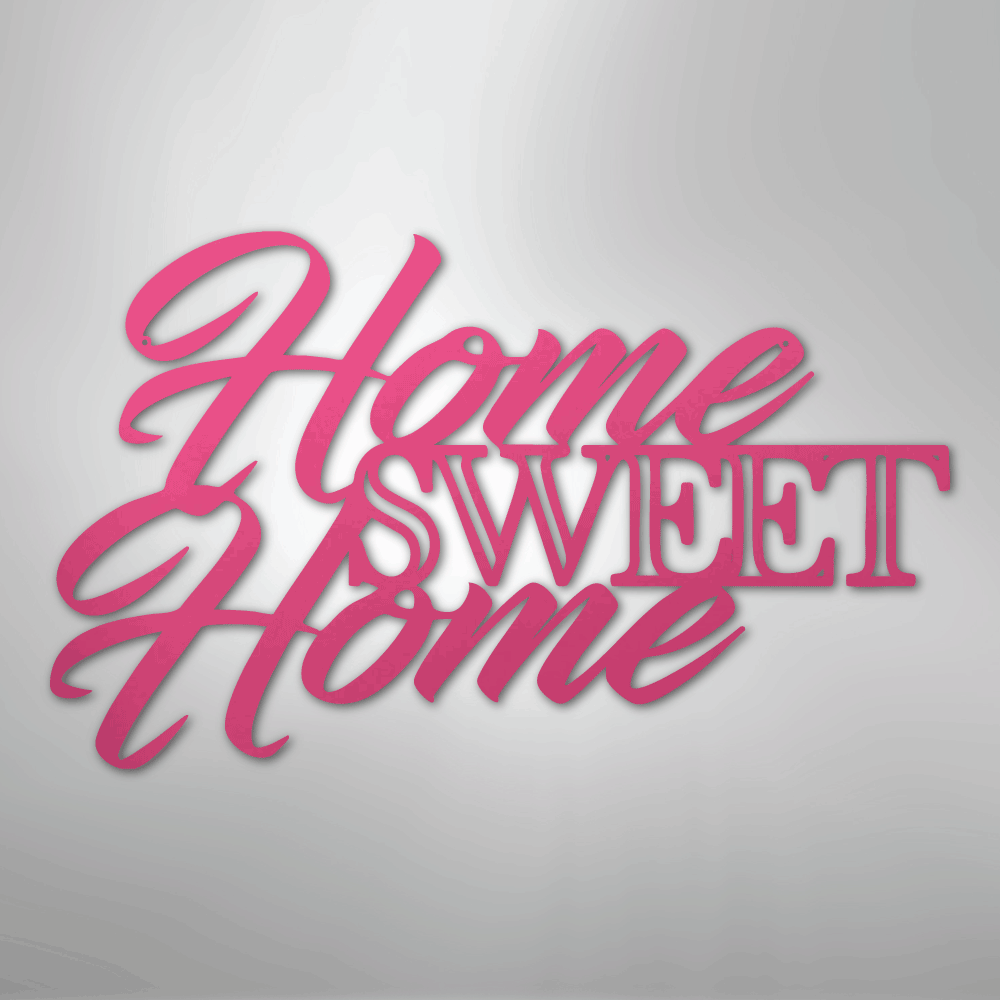 My Easy Monogram Steel Sign Pink / 24" Home Sweet Home - Steel Sign