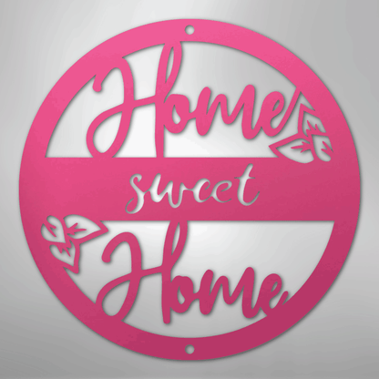 My Easy Monogram Steel Sign Pink / 24" Home Sweet Home - Steel Sign