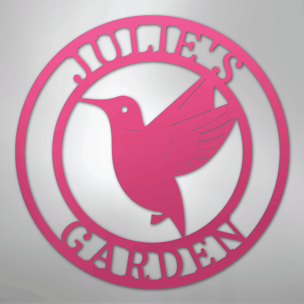 My Easy Monogram Steel Sign Pink / 24" Humming Bird Monogram - Steel Sign