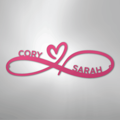 My Easy Monogram Steel Sign Pink / 24" Infinity Couples Monogram - Steel Sign