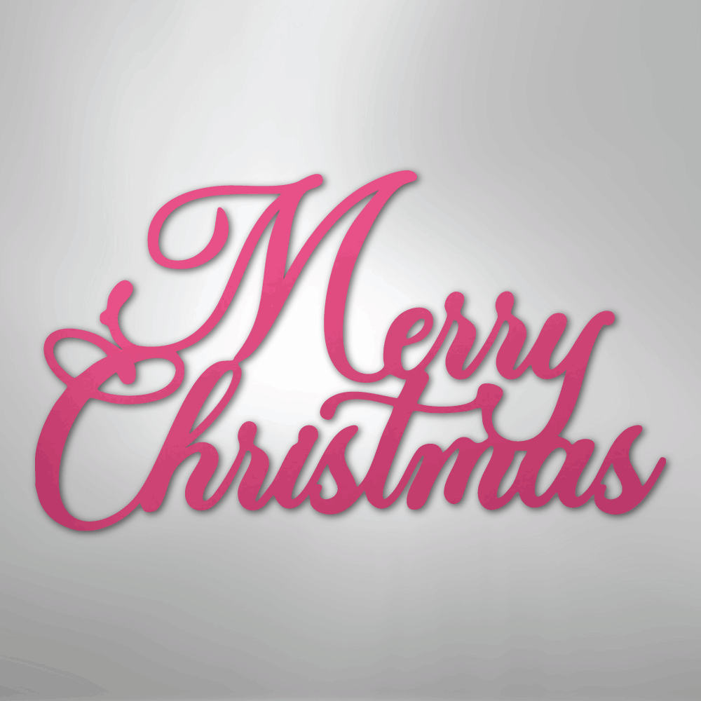My Easy Monogram Steel Sign Pink / 24" Merry Christmas Script - Steel Sign