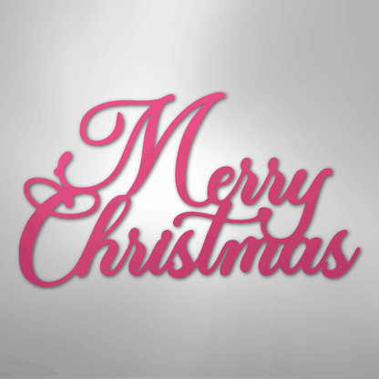 My Easy Monogram Steel Sign Pink / 24" Merry Christmas Script - Steel Sign