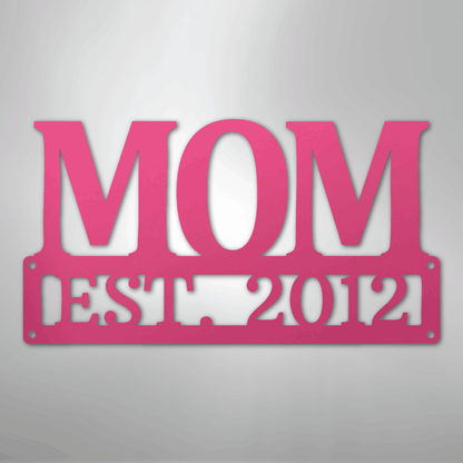 My Easy Monogram Steel Sign Pink / 24" Mother's Day Plaque - Steel SIgn