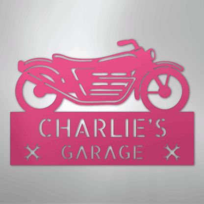 My Easy Monogram Steel Sign Pink / 24" Motorcycle Adventure Monogram - Steel Sign